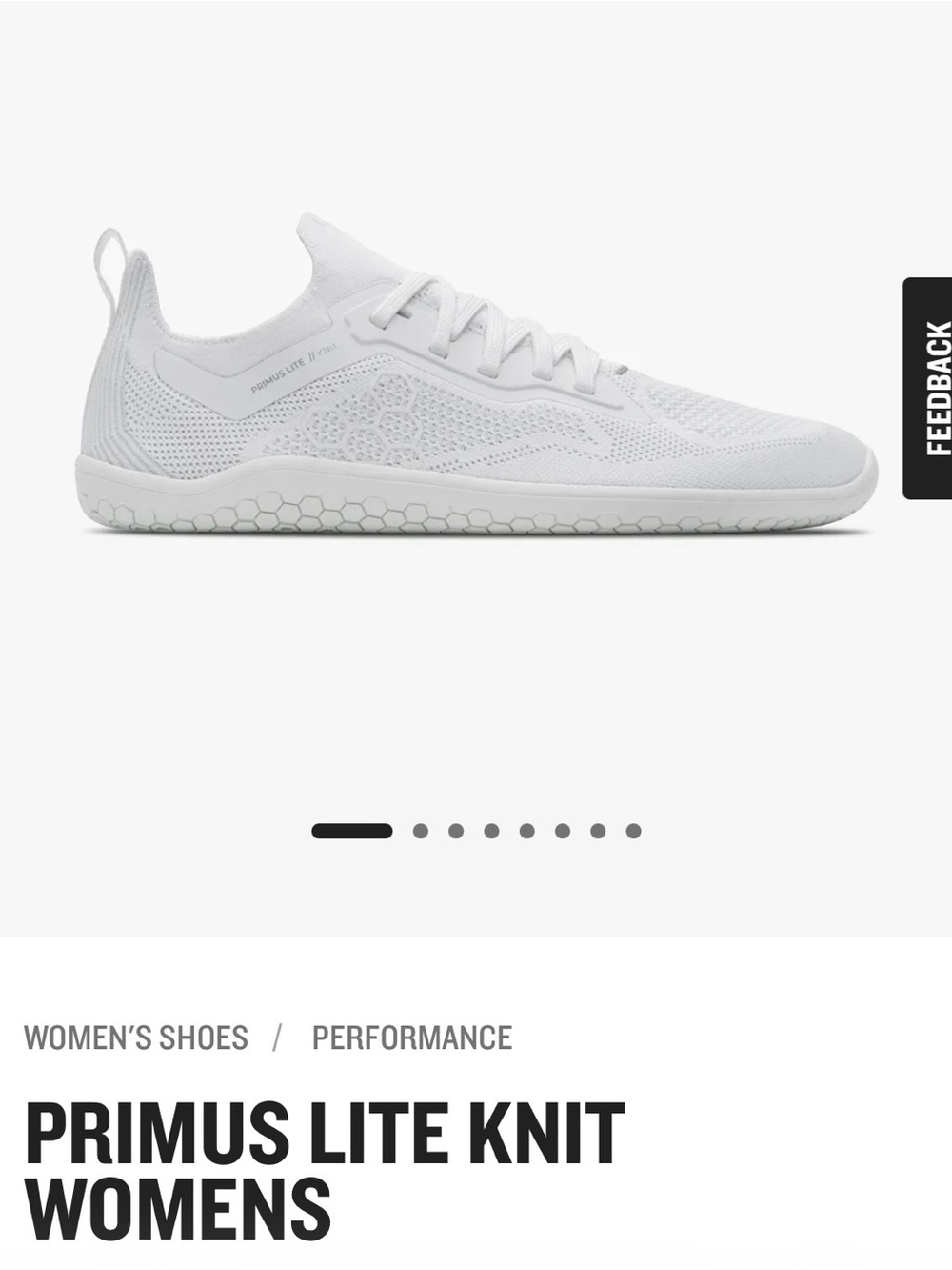 Vivo barefoot Primus Lite Knit Womens - White